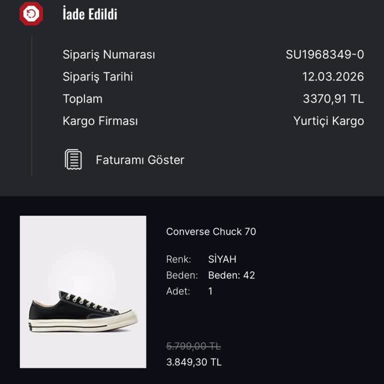 Converse Ayakkabı Değişiminde Uzun Bekleme Ve Bilgi Eksikliği