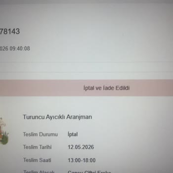 Siparişim Bilgi Verilmeden İptal Edildi Ve Para İadesi Yapılmadı