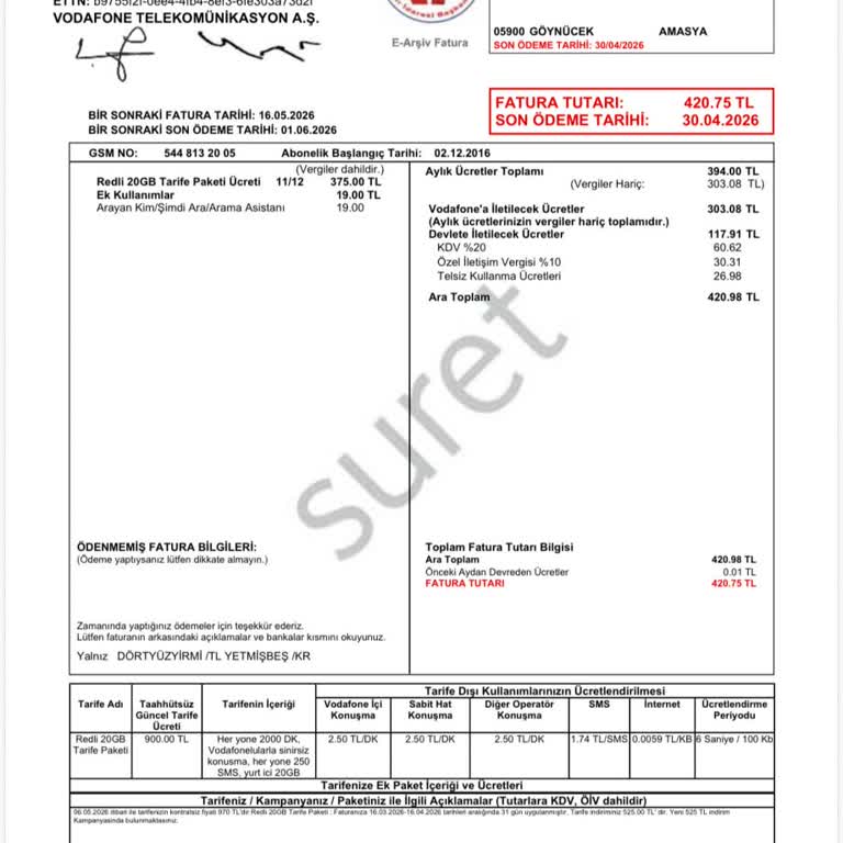 Vodafone'da Mevcut Müşteriye Aşırı Fiyat Teklifi Ve Çözüm Talebi