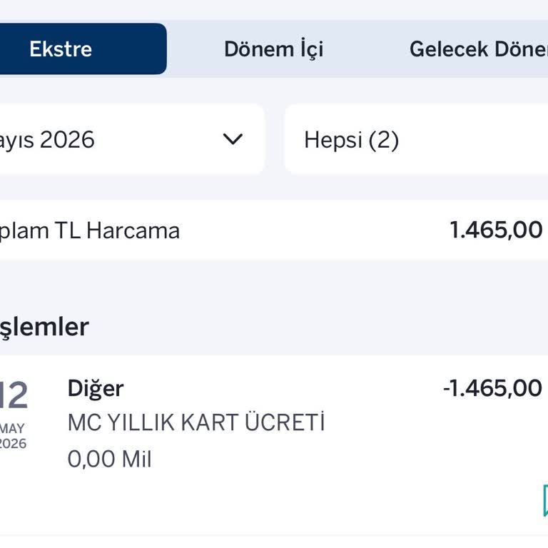 Garanti Bankası Miles&Smiles Kartı Yıllık Aidat İadesi Talebi