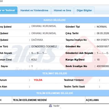 Aras Kargo Tarafından Kayıp Ürün İçin İade Ödemesi Yapılmadı