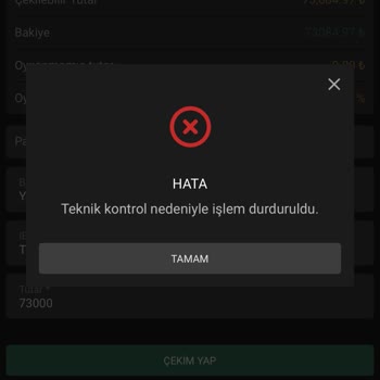 Doğrulanmış Hesabımda 73.084 TL Ödeme Alamadım