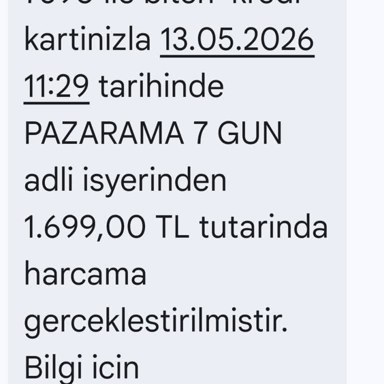 Yetkisiz Pazarama İşlemi Kartımda Güvenlik Açığı