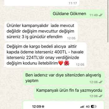 İade Vardır İddiası İle Satın Alınan Ürün Kampanya İddiası Nedeniyle Geri Ödenmedi