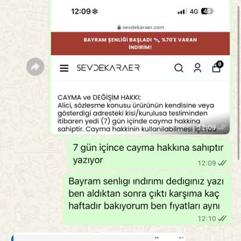 İade Vardır İddiası İle Satın Alınan Ürün Kampanya İddiası Nedeniyle Geri Ödenmedi