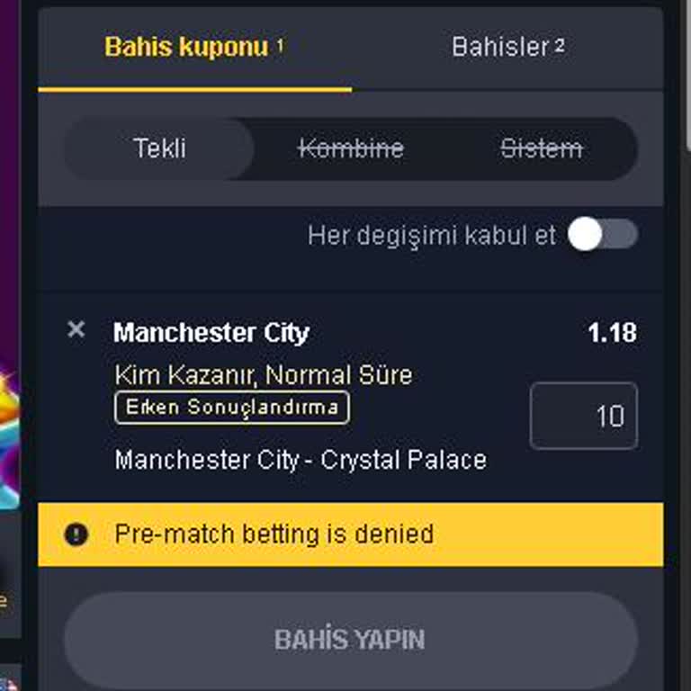 Pre-Match Bahis Engeli, Açıklama Ve Destek Eksikliği