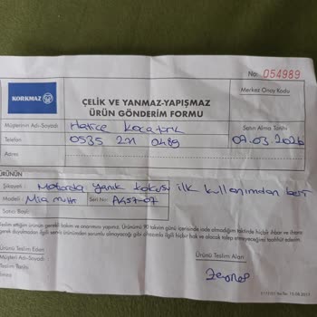 Korkmaz Mia Multi Mutfak Robotunda Yanık Kokusu Ve İade Talebi