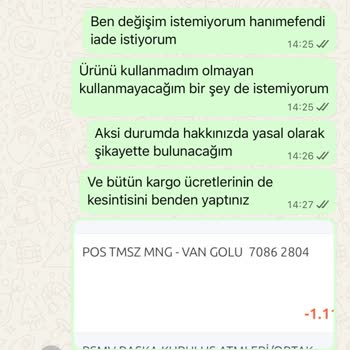İade Sürecindeki Gecikme Ve Kesilen Kargo Ücretleri
