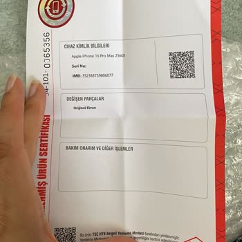 İkinci El Ekranlı İphone 16 Pro Max Dokunmatik Sorunu Ve Tam İade Talebi