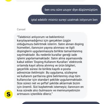 Güncelleme Dopingi İlan Süresini Uzatmadığı İçin Yanıltıcı Satış Ve İade Talebi