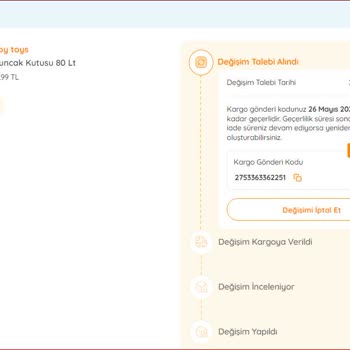 Eksik Ve Hasarlı Oyuncak Kutusu Çözüm Talebi
