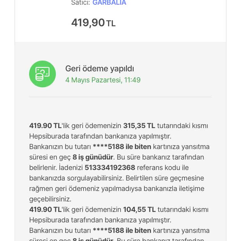 İade Edilen Çip Parası Kartıma Yüklenmedi Ve Bilgi Alınamıyor