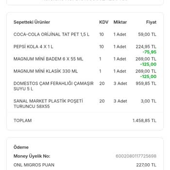 Domestos İadesinde 460,85 TL Eksik Ödeme