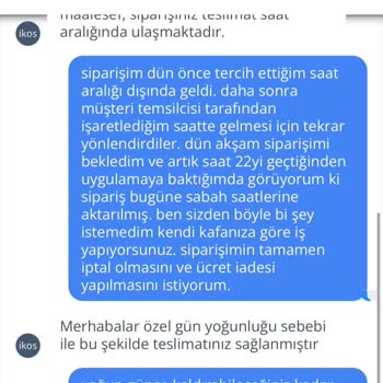 Anneler Günü Çiçek Siparişim Yanlış Saate Teslim Edildi, İade Reddedildi