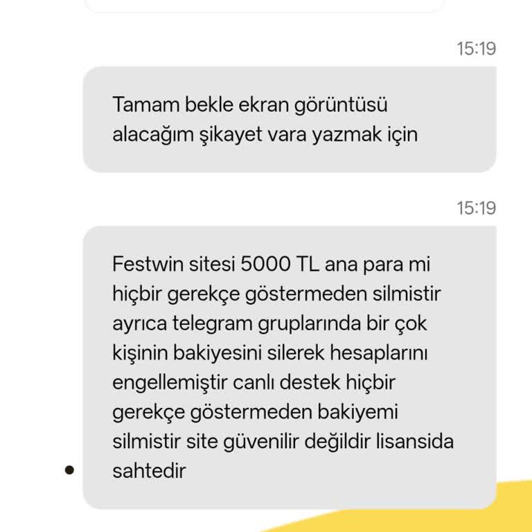 5000 TL Yatırımı Açıklamasız Silindi, Hesabım Engellendi