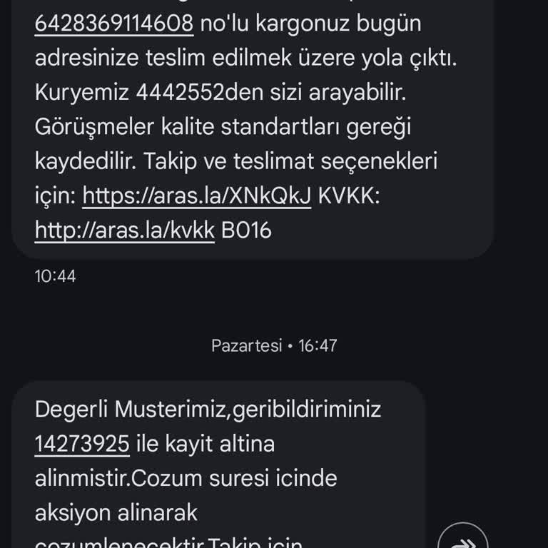 Aras Kargo Teslimat Gecikmesi Ve Müşteri Hizmetlerinde Yetersiz İletişim
