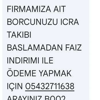 İcra Tehdidi İçeren Sahte SMS