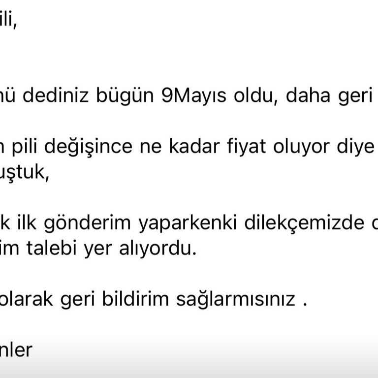 KVK Servisinde Pil Ve Kayış Değişim Talebine Yanıt Yok