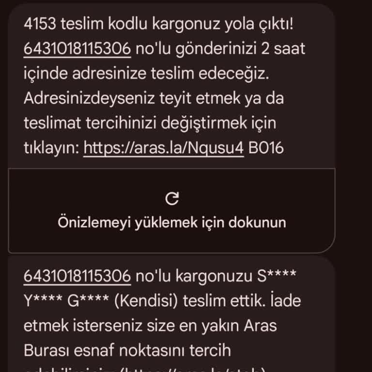 Çiçek Sepeti Aras Kargo Teslim Edildiği Duyurulan Paketin Elime Ulaşmaması