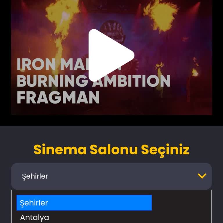 Turgutlu Sinemasında Iron Maiden Burning Ambition Filmine Gösterim Olmaması