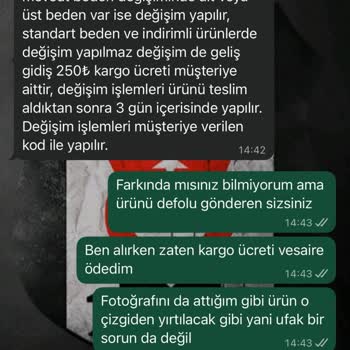 Defolu Pantolon Ve Cevapsız Kaba Müşteri Hizmetleri