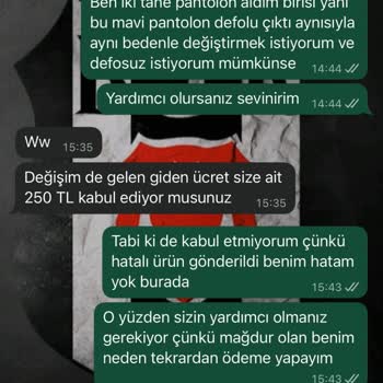 Defolu Pantolon Ve Cevapsız Kaba Müşteri Hizmetleri