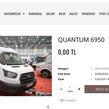 Nacar Caravan Açık Ve Net Fiyat Görmek İstiyorum