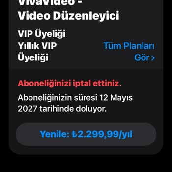 Vivavideo Ücretsiz Deneme İptaline Rağmen 2.299 TL Yıllık Ücretin Faturaya Yansıtılması