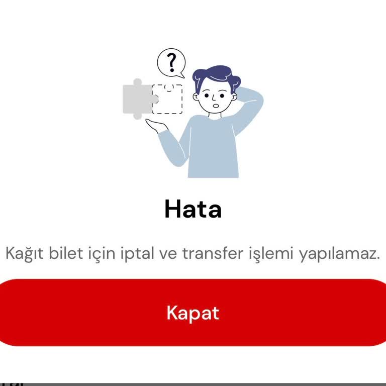 Online Bilet Kağıt Bilet Gibi İşlenip Transfer Edilemiyor