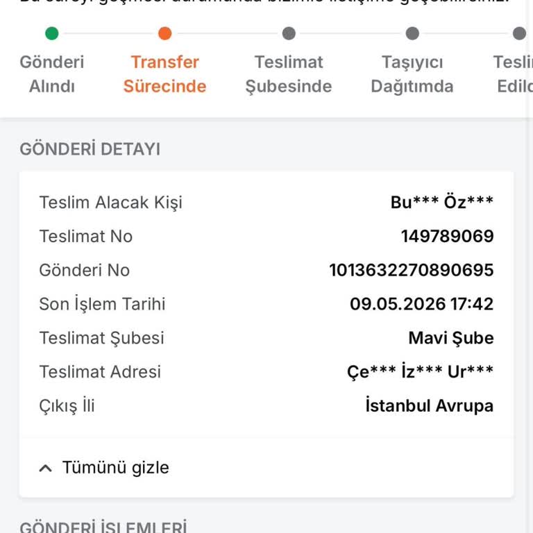Trendyol Express Kargosunun Gecikmesi Ve Takip Bilgisi Olmaması