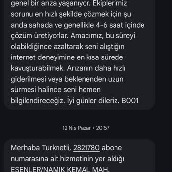 TurkNet Fiber Bağlantısında Sürekli Kesintiler Ve Uzun Süreli Bakım Sonrası Hizmet Yokluğu