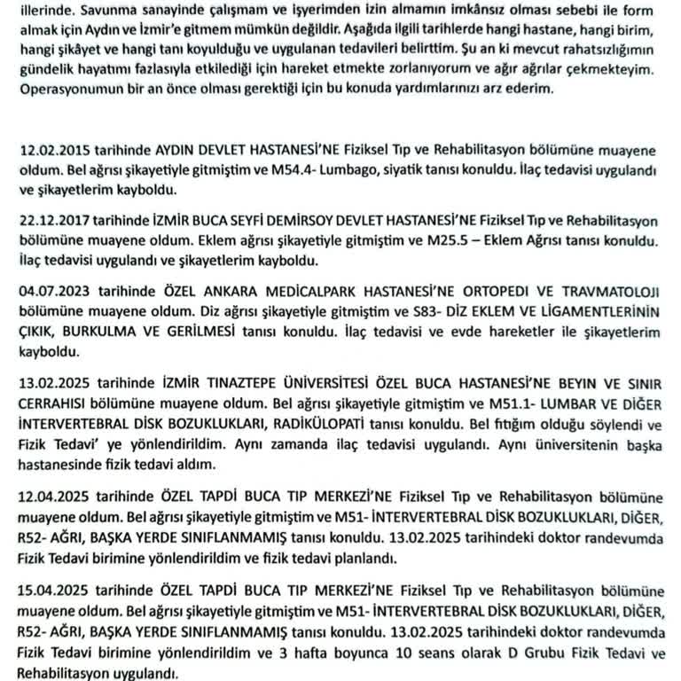 Türkiye Sigorta’nın Bel Fıtığı Ameliyatı İçin Yetersiz Provizyon