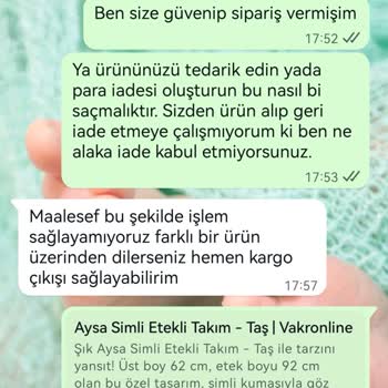 Teslim Edilemeyen Ürün İçin İade Reddedildi Ve Zorla Başka Ürün Almaya Zorlandım