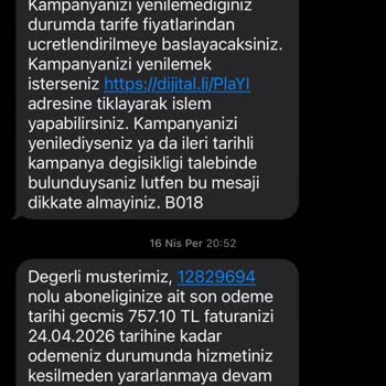 Taahhüt Sonu Bildirimi Eksikliği Ve Aşırı Fatura Artışı