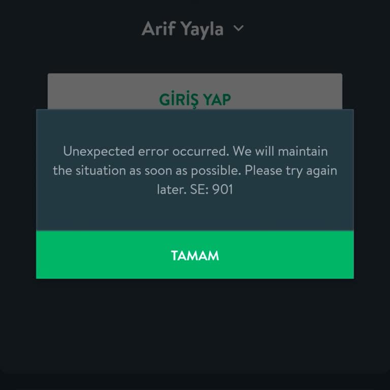 TEB Mobil Bankacılık Uygulamasında SE 901 Hatası Nedeniyle İşlem Yapamama