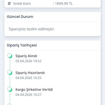 İade Paketi Teslim Edildiği Görünmesine Rağmen Kredi Kartına İade Yapılmadı