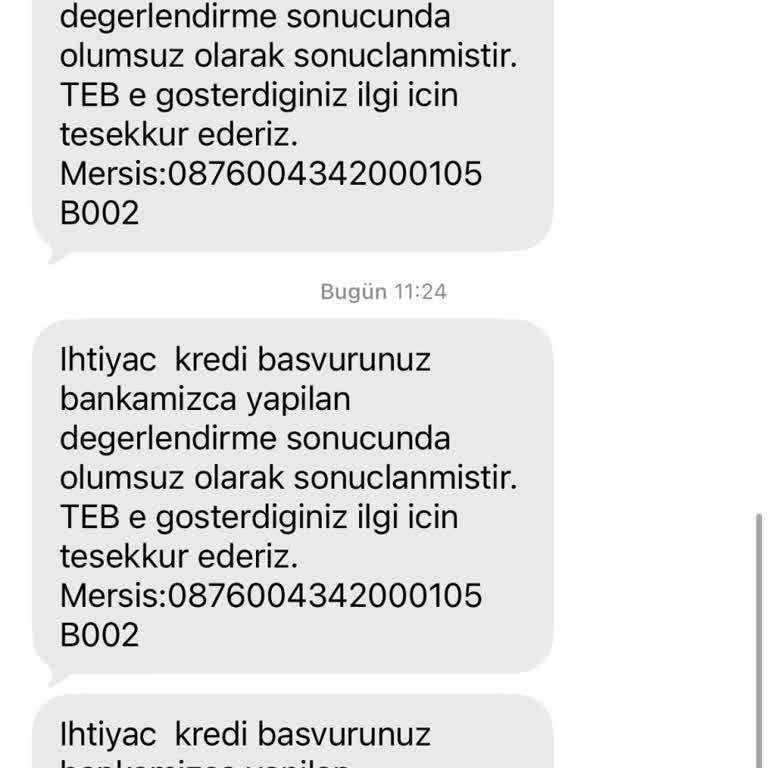 İhtiyaç Kredisi Başvurusu Açıklama Olmadan Reddedildi