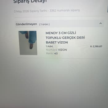Ayakkabı Kargoya Verilmediği İçin Acil Ücret İadesi Talebi