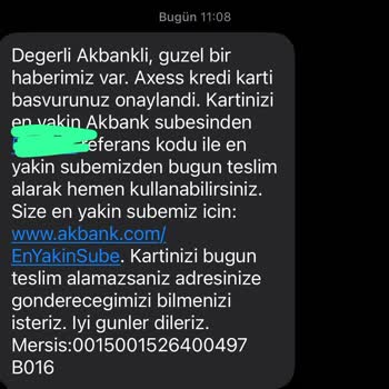 Akbank Onay SMS'i Alınmasına Rağmen Kartım Mobil Uygulamada Görünmüyor