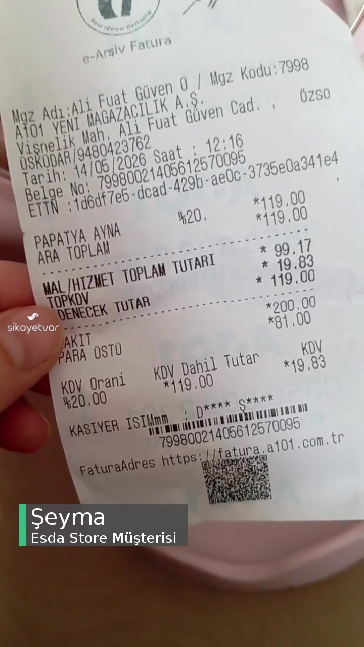 Esda Store Alınan Ürünün Hemen Kırılması videonun kapak resmi