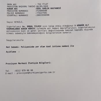 Üst Gastrointestinal Sistem Kapsam Dışı İstisnası Haksız Şekilde Uygulandı