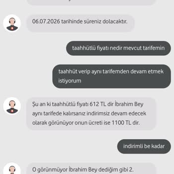 Vodafone, Sadakatimi Göz Ardı Ederek Daha Kötü Ve Pahalı Bir Tarife Teklif Ediyor
