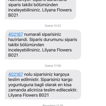 Lilyana Flowers'tan Teslim Edilmeyen Doğum Günü Siparişi İçin Özür Ve İade Talebi