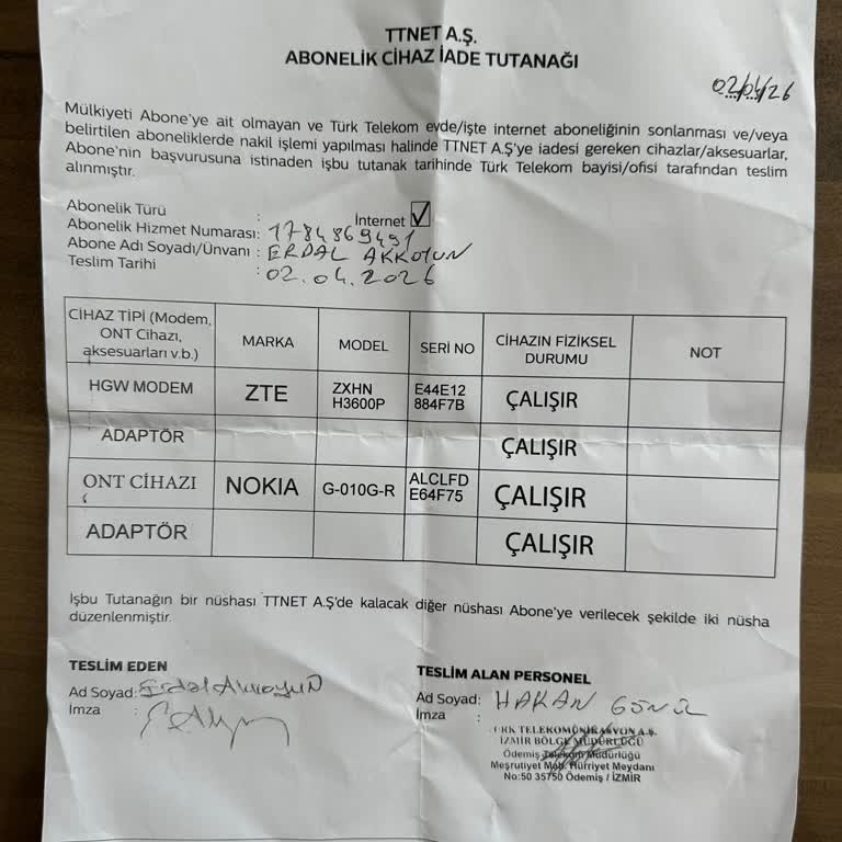 Modem İadesi Sonrası Haksız Ücret Faturası