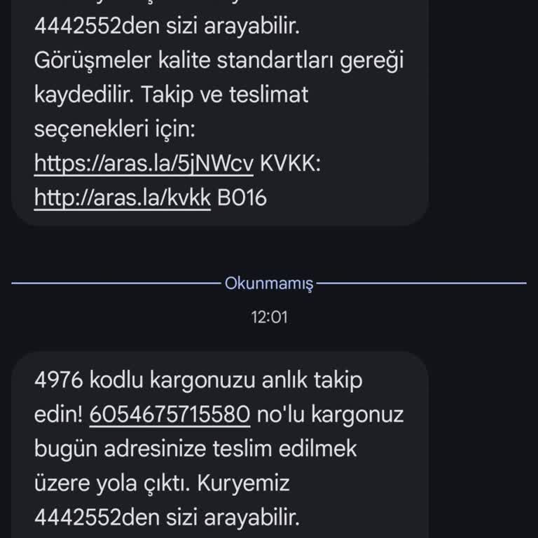Aras Kargo Antalya Şubesinde Evde Olmamıza Rağmen Kargo Geri Gönderildi