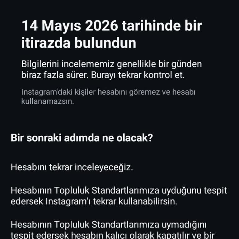 Instagram Hesaplarım Açıklama Alınmadan Askıya Alındı