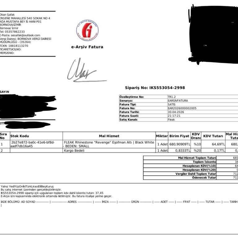 2998 Nolu Fleak Siparişimin Gecikmesi Ve Yanıtsız Kalması