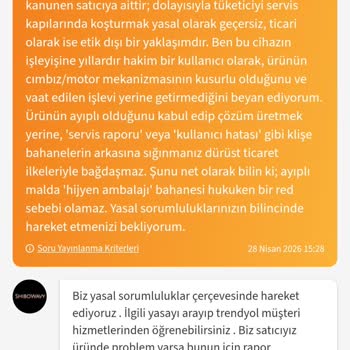 Shibo Mağazasında Ayıplı Epilasyon Cihazı Ve Hukuk Dışı Oyalama