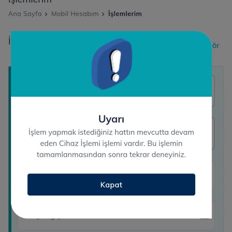 Mobil Uygulamada Cihaz Alım Talebi Askıda Kaldı, Çözüm Bekleniyor