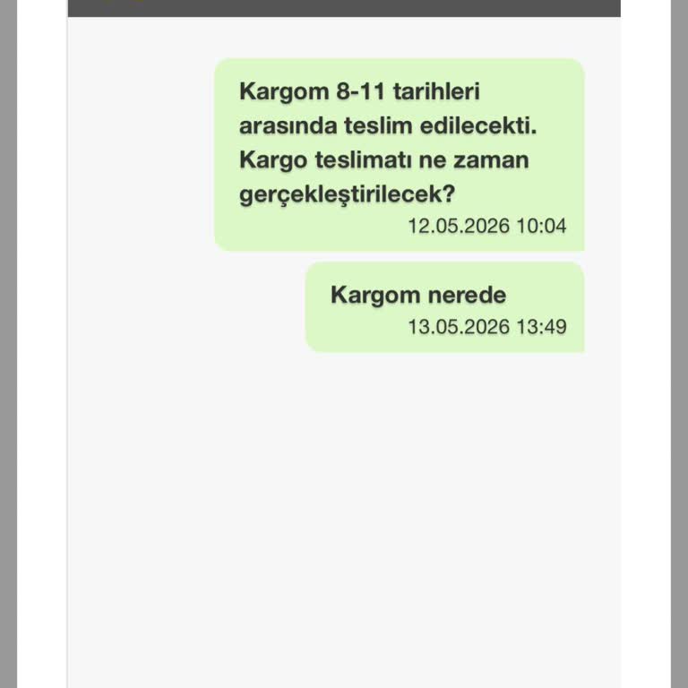 Kargo Teslim Edilmedi, Ödeme İadesi Yapılmadı